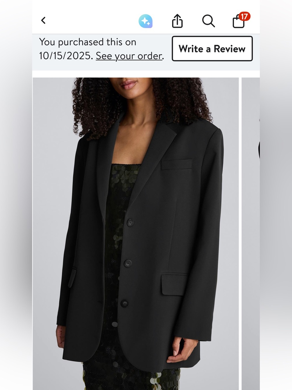 Kenneth Cole women’s oversized/boyfriend blazer - Picture 10 of 12